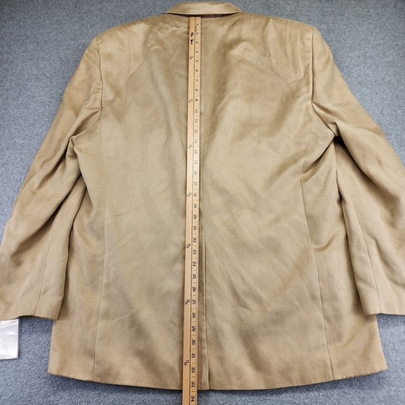 NEW Lauren Ralph Lauren Blazer Men's 46L‎ Long Tan Suede Paisley Lining - Picture 12 of 14